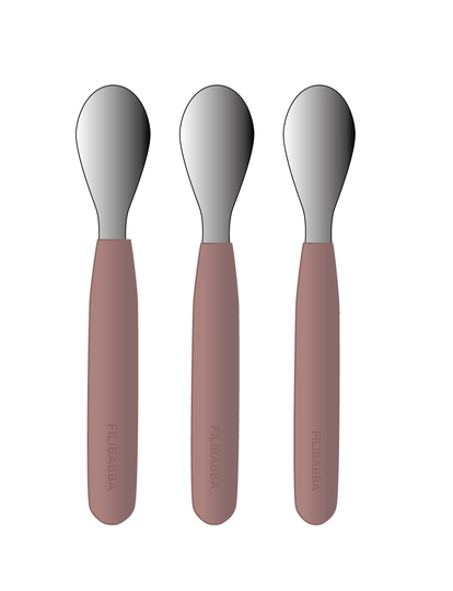 Filibabba - Silicone Spoons 3-Pack - Rose (FI-02259)