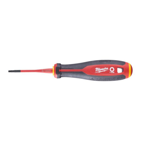 Milwaukee Tri-Lobe VDE Ruuvimeisseli kolmisivuinen pyörimistä estävä kahva T10 x 60 mm