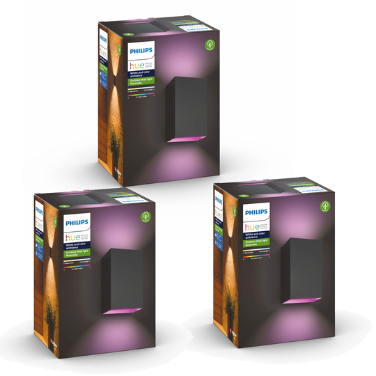 Philips Hue -3x Resonate Wall Light Outdoor - White Color Ambiance - Bundle