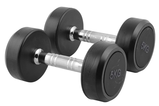 Inshape - Fitness Dumbbells 2 x 5 kg - Black (17558)