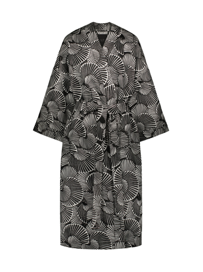 Astoria kimono wrap jacket - black and white art deco