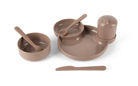 Dantoy - Tiny Biobased Dinner Gift Set - Mocca (6200)