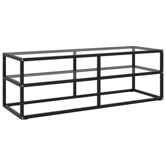 vidaXL TV-taso musta karkaistu lasi 120x40x40 cm