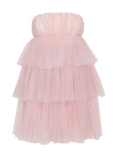 Carlosa crystal tullie ruffle -mekko