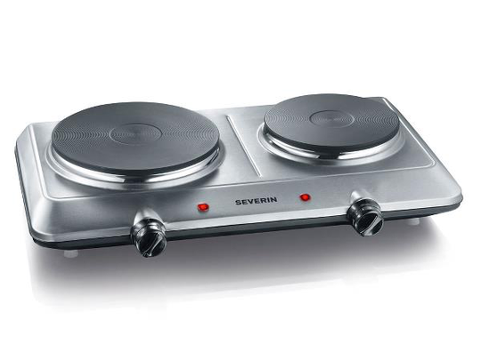 Severin - Double electric hob 2500w - steel (494533)