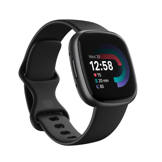 Fitbit - Versa 4 - Smart Watch - Black/Graphite
