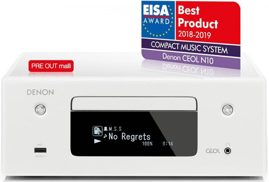 Denon CEOL RCD-N10 mikrosarja preout, valkoinen