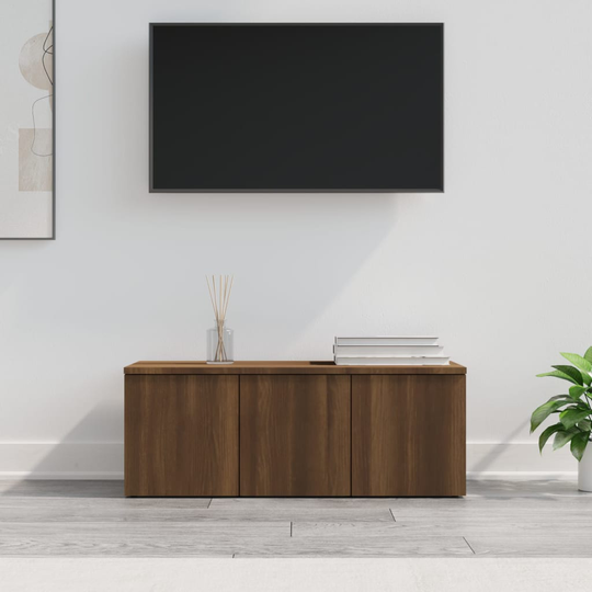 vidaXL TV-taso ruskea tammi 80x34x30 cm tekninen puu