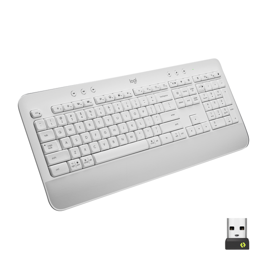 Logitech - Signature K650 Keyboard ( Nordic ) - Off White