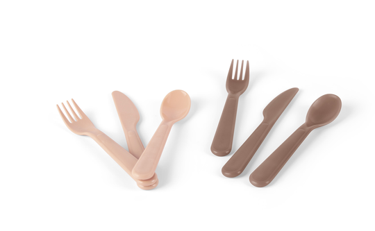 Dantoy - Tiny Biobased Cutlery Set - Nude&Mocca (6252)