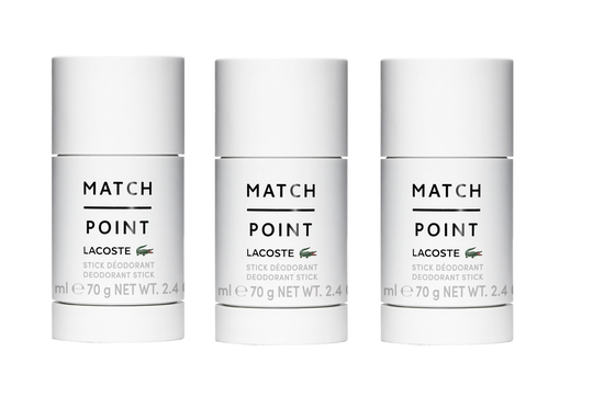 Lacoste - Match Point Deodorant Stick 75 ml x 3