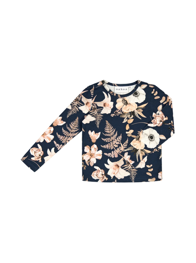 Basic print paita, midnight lily