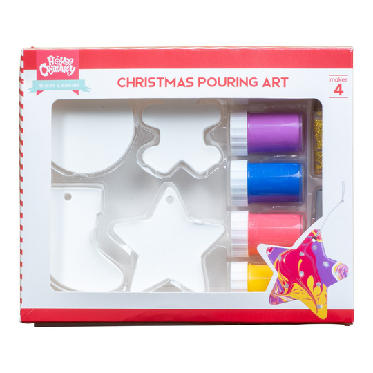 Joker - Christmas Pouring Art (4 items) (98226)