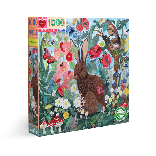 eeBoo - Puzzle 1000 pcs - Poppy Bunny (EPZTPBY)
