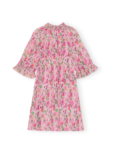 Pleated georgette ruffle -mekko
