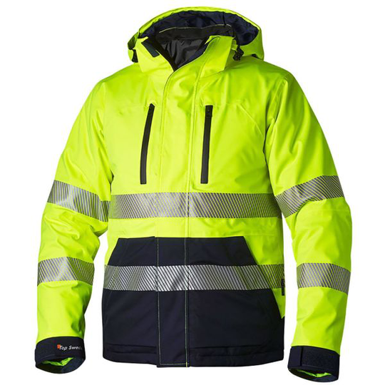 Top Swede 127 Takki huomioväri, keltainen/laivastonsininen Koko XXS