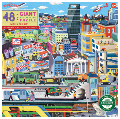 eeBoo - Giant Puzzle 48 pcs - Within the City
