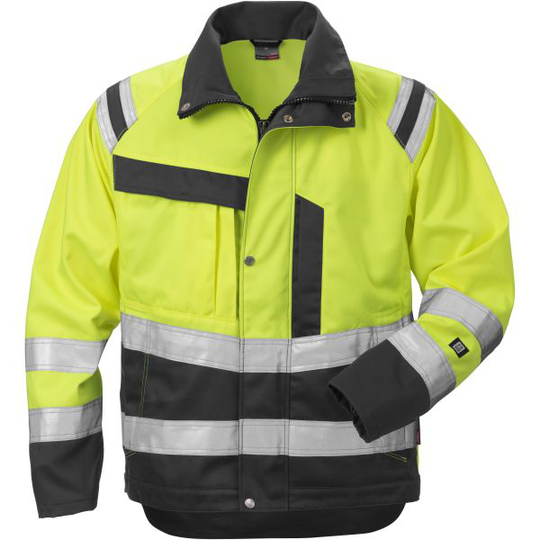 Fristads 4026 PLU Takki huomiokeltainen/musta 2XL