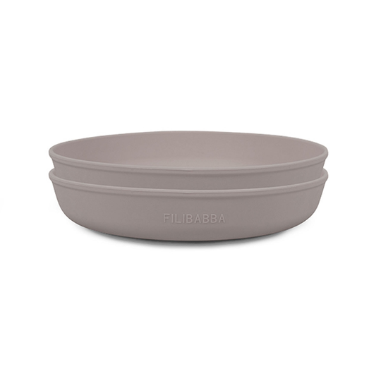 Filibabba - Silicone Plate 2-Pack - Warm Grey (FI-02269)