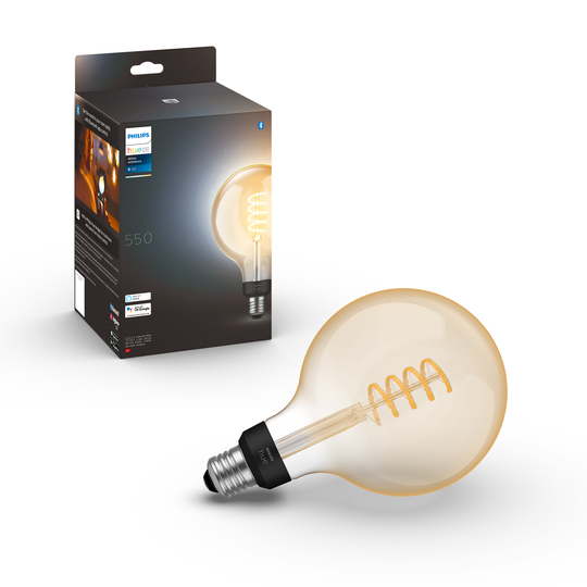 Philips Hue - E27 Filament G125 - White Ambiance