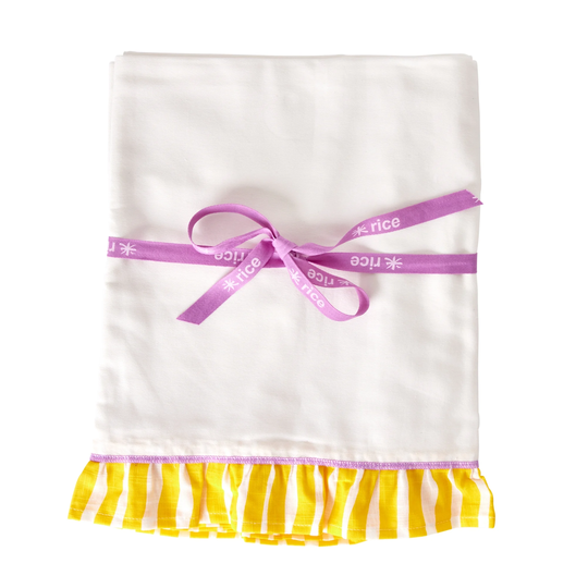 Rice - Table Cloth 140 x 180 cm Yellow Striped