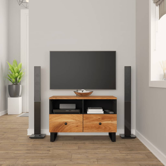 vidaXL TV-taso 70x33x46 cm täysi akaasiapuu