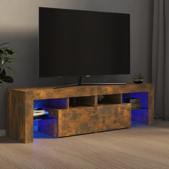 vidaXL TV-taso LED-valoilla savutammi 140x36,5x40 cm