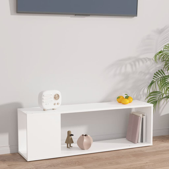 vidaXL TV-taso valkoinen 100x24x32 cm lastulevy