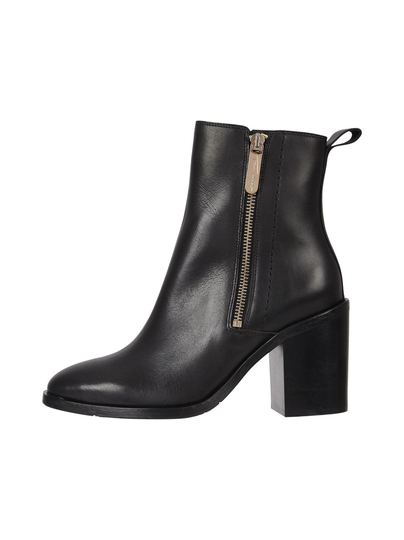 Zip high heel -nahkanilkkurit