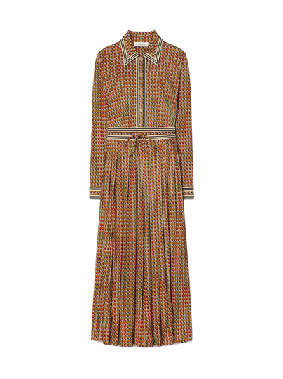 Basketweave silky knit polo -mekko silkkisekoitteesta