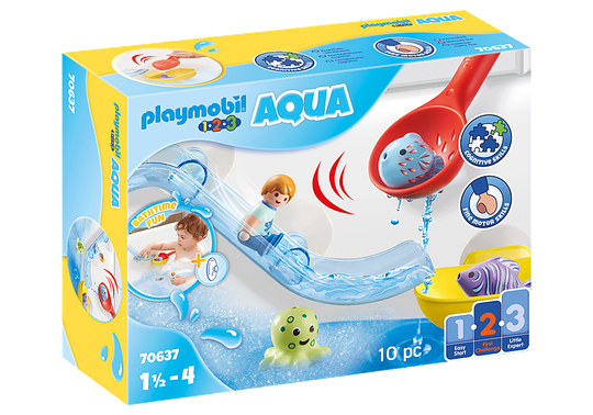 Playmobil 1.2.3 - Water Slide with Sea Animals (70637)