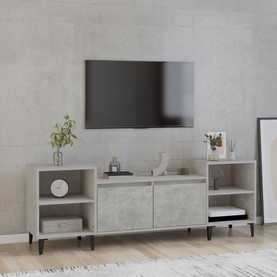 vidaXL TV-taso betoninharmaa 160x35x55 cm tekninen puu