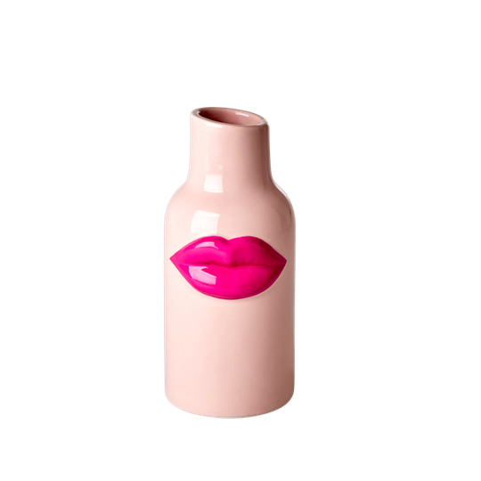 Rice - Ceramic Vase - Fuchsia Lips Small