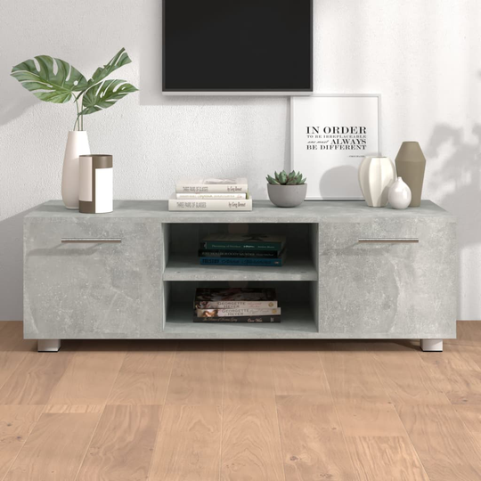 vidaXL TV-taso betoninharmaa 110x40x35 cm tekninen puu