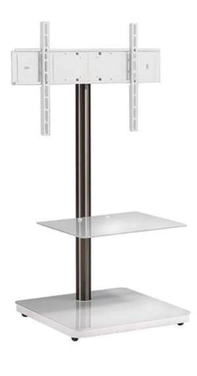 B-Tech BTF800 TV-teline, valkoinen/hopea