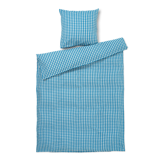Juna - Organic Bed linen - Crisp - 140 x 220 cm - Blue