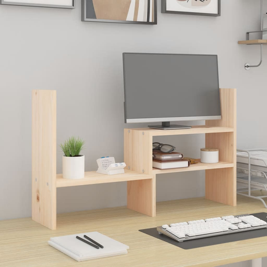 vidaXL Näyttökoroke (39-72)x17x43 cm täysi mänty
