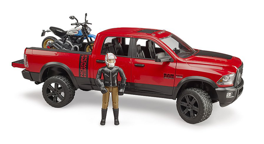 Bruder - RAM 2500 Power Wagon w/Scrambler Ducati Desert Sled&Driver (BR2502)
