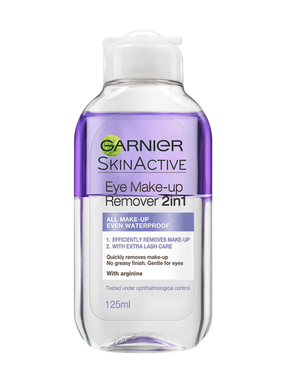 Skin active 2-in-1 -silmämeikinpoistoaine 125 ml