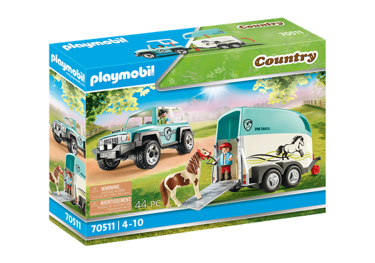 Playmobil - Car with pony trailer (70511)