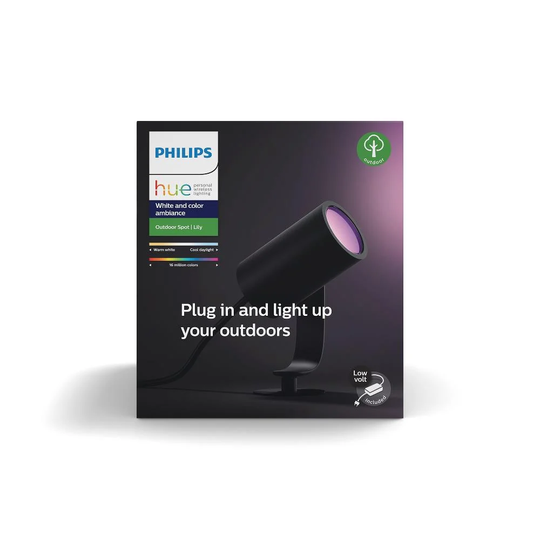 Philips Hue - Lily Spike Anthracite Extension - White&Color Ambiance (Without power supply)