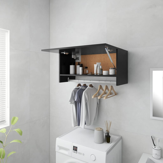 vidaXL Vaatekaappi harmaa 70x32,5x35 cm lastulevy