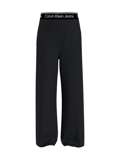 Logo tape wide leg punto -housut