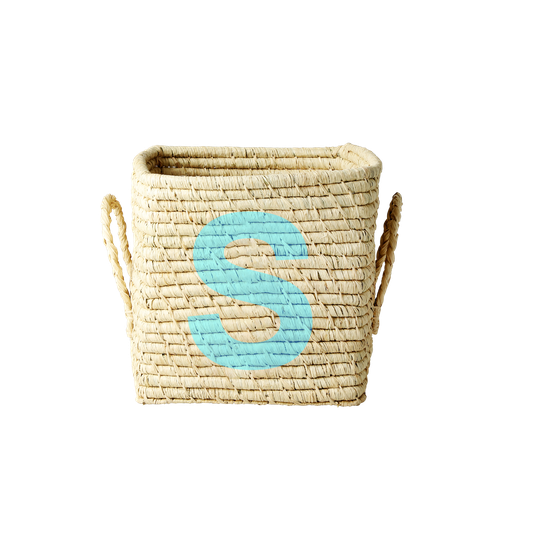Rice - Raffia Square Basket - S