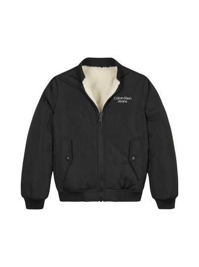 Reveersible teddy bomber -takki