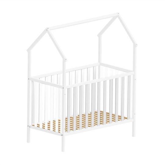 Babytrold - House Bed w. Roof 60 x 120 cm - White