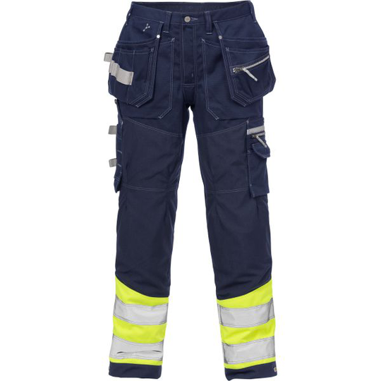 Fristads 2127 CYD Työhousut huomiokeltainen/laivastonsininen C46