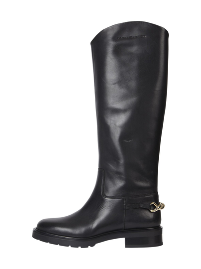 Tommy twist flat longboot -nahkasaappaat