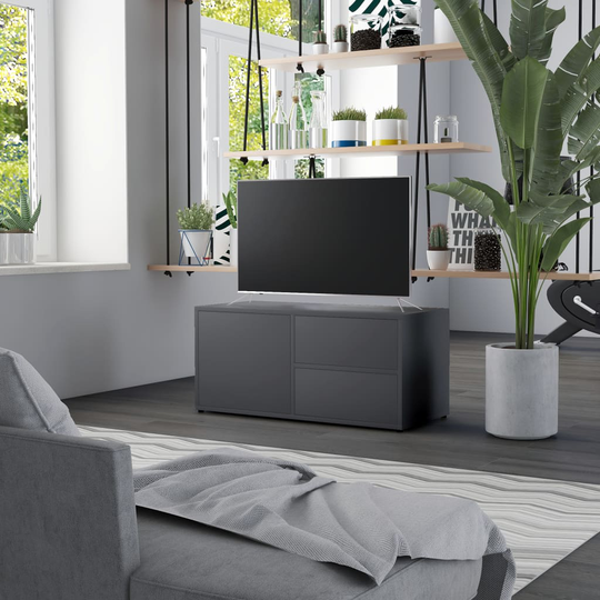 vidaXL TV-taso harmaa 80x34x36 cm lastulevy