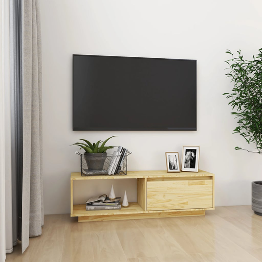 vidaXL TV-taso 110x30x33,5 cm täysi mänty